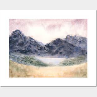 Tundra Basin Watercolor Painting Posters and Art